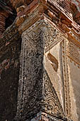 Bagan Myanmar. original stucco of the walls of Thambula Temple. 